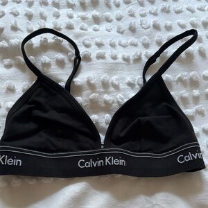 Calvin Klein Black and Gray Bralette